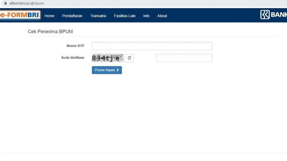 Cara cek eform bri 2024 terbaru dengan NIK