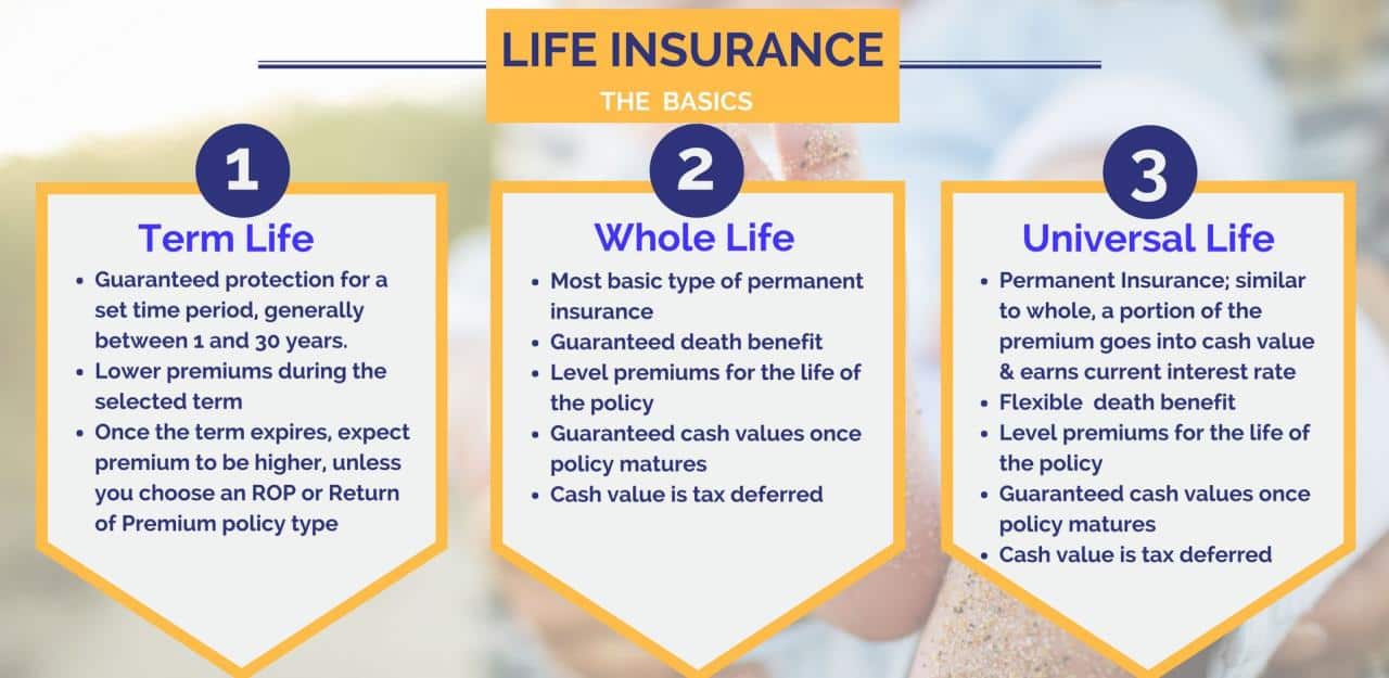 Insurance life types policies different company