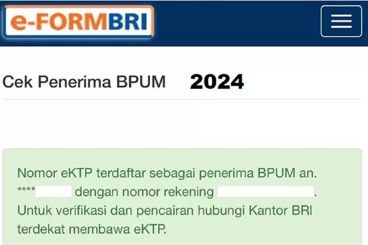 Eform Bri 2024 Cek Status Pinjaman Online Menggunakan Nik