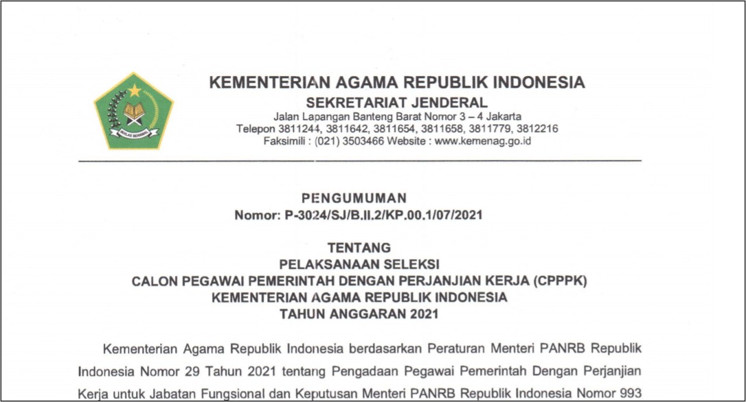 Format Surat Lamaran Cpns Kementerian Perhubungan 2024