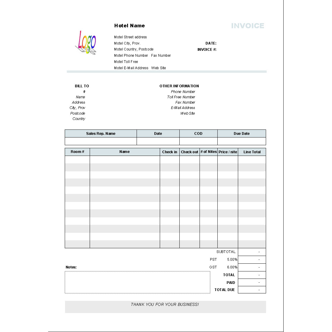 Aplikasi Invoice Hotel 2024